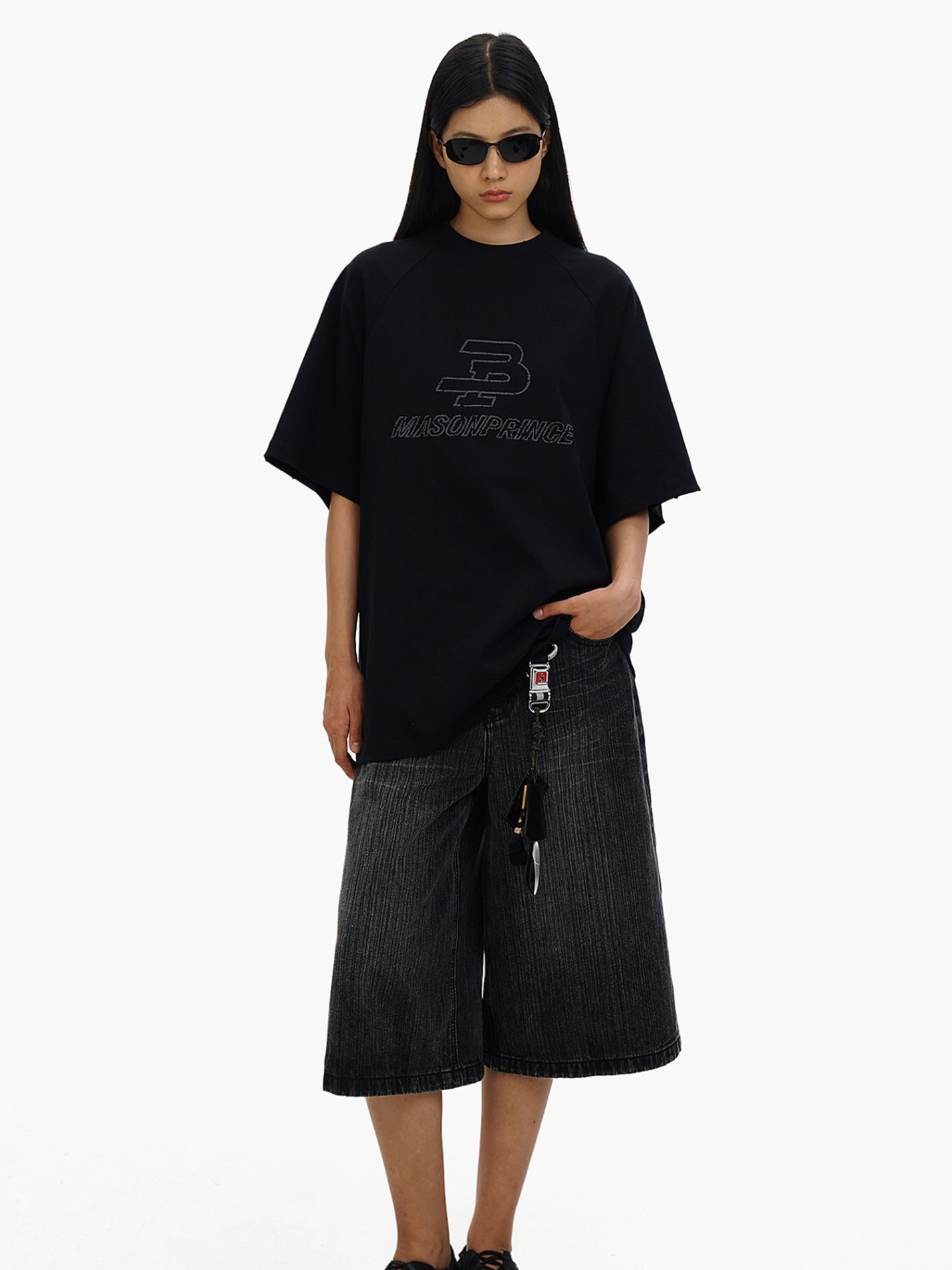 Oversized Logo Embroidery T-Shirt