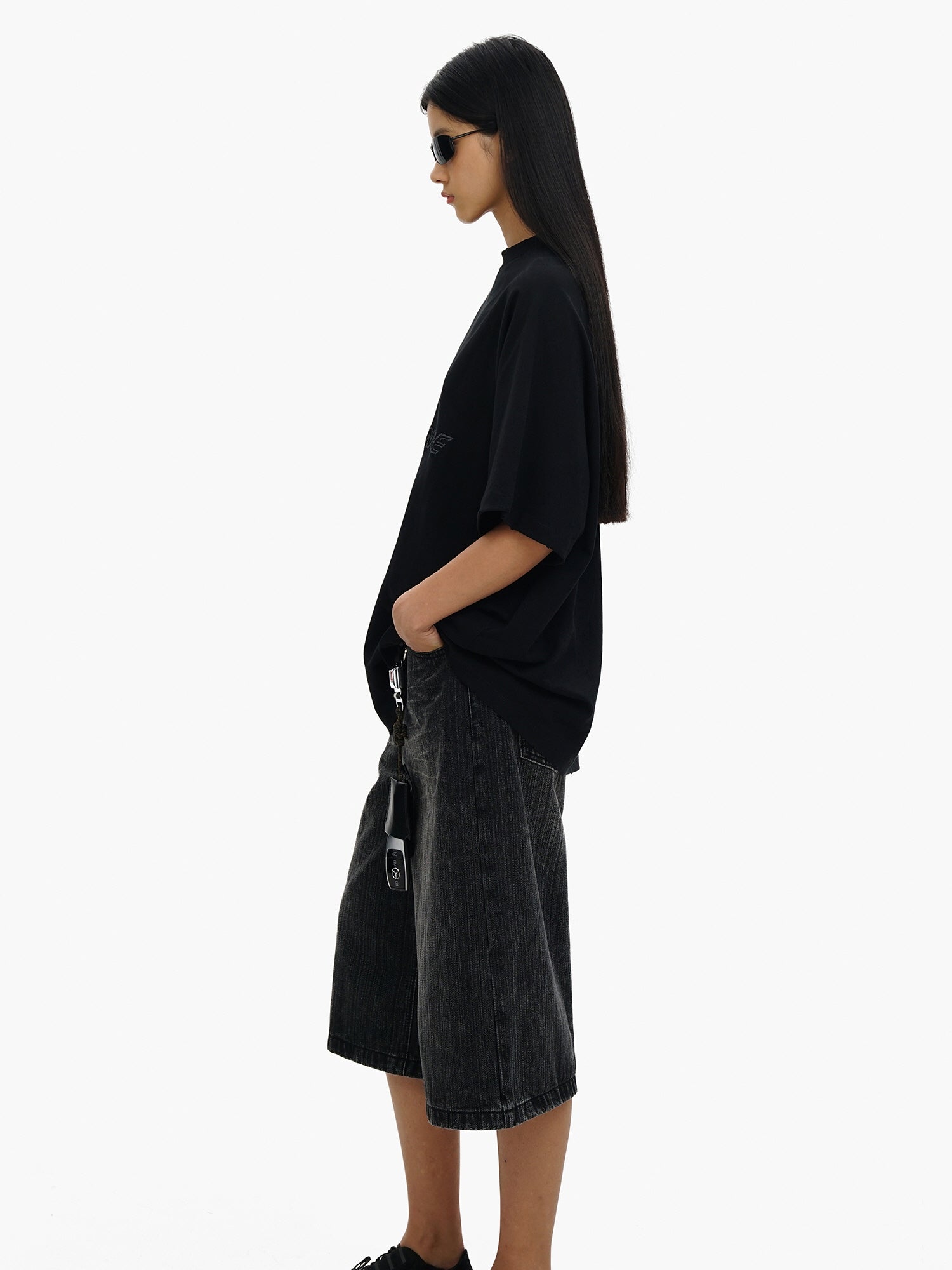 Oversized Logo Embroidery T-Shirt