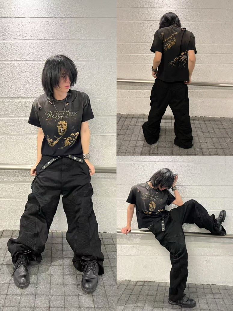 Distressed Graphic Band T-Shirt