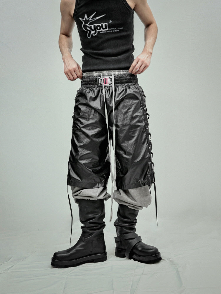 Tactical Mesh Lace-Up Short Pants
