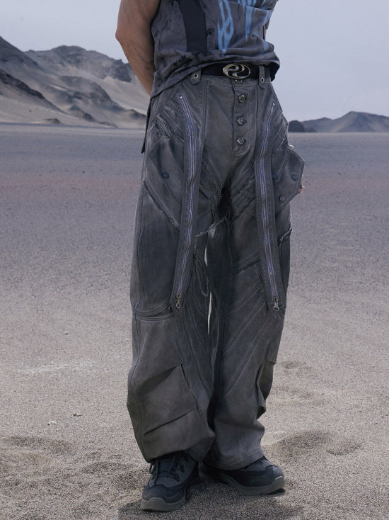 Neo-Construct Gray Utility Pants