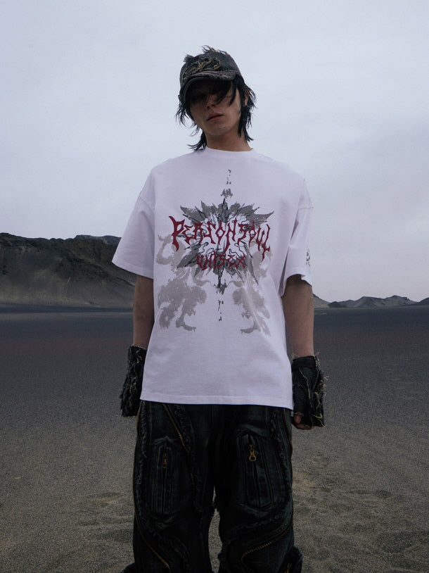 Lotus Graphic Oversized T-Shirt