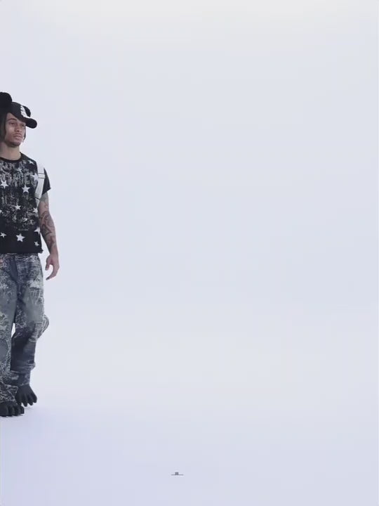 Chaos Web Distressed Denim Pants