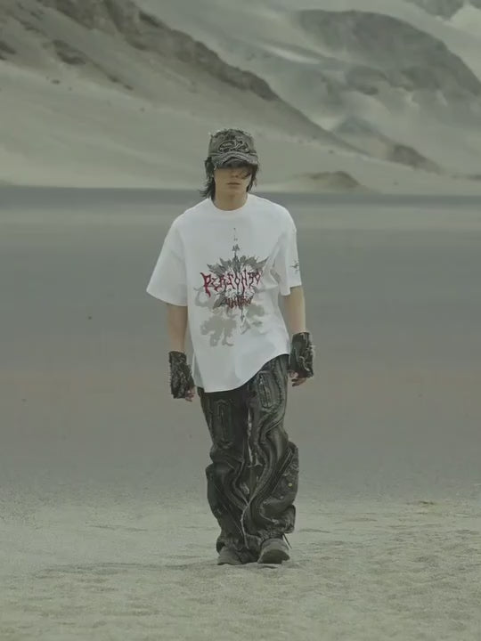 Lotus Graphic Oversized T-Shirt