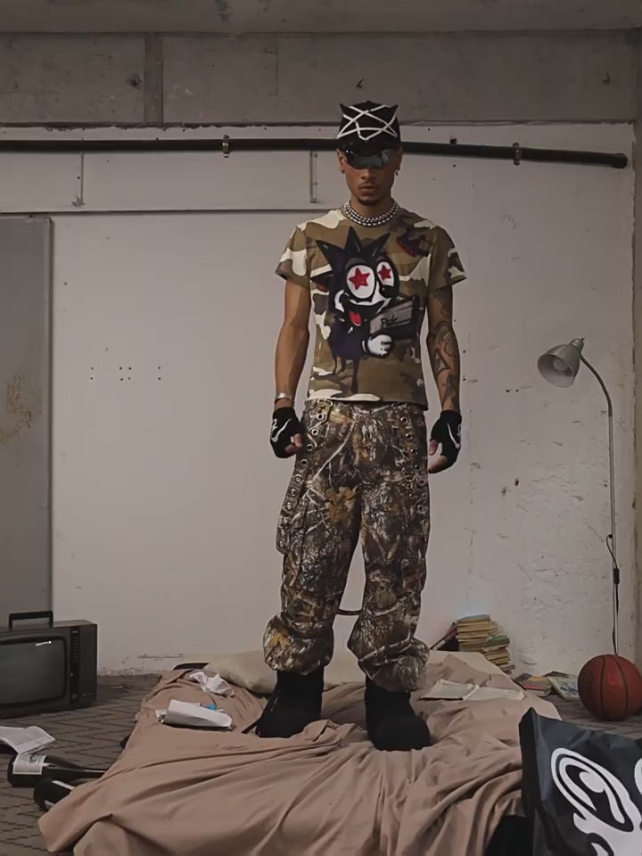 Graffiti Camouflage Graphic Tee