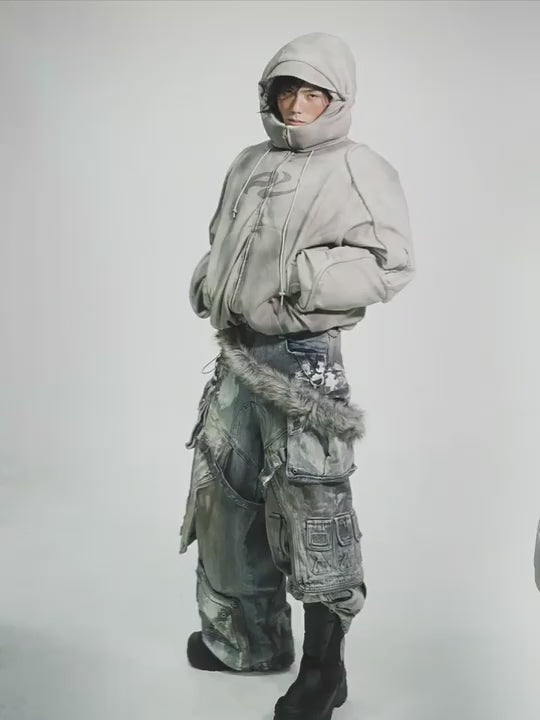 Dystopian Multi-Pocket Tactical Denim Pants